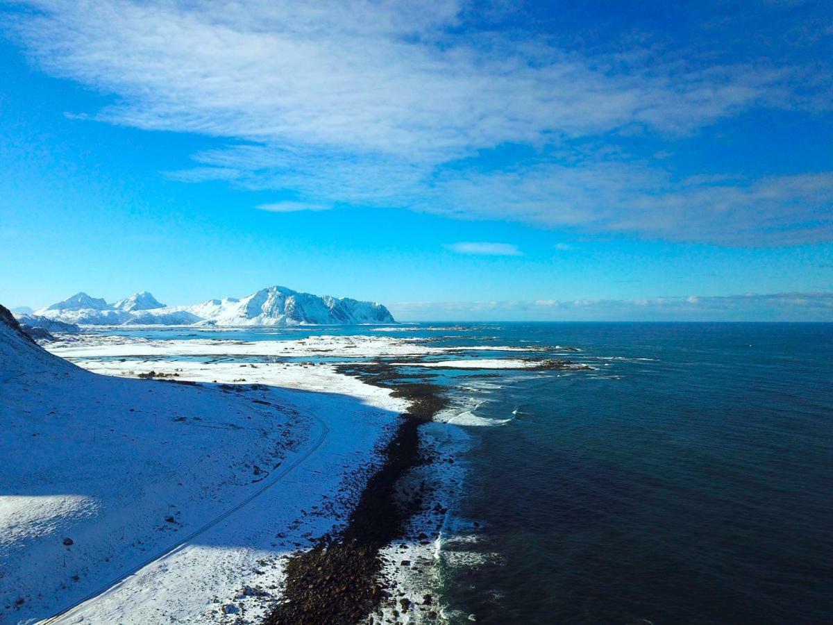 Midnight Sun View Lofoten Leknes Luaran gambar