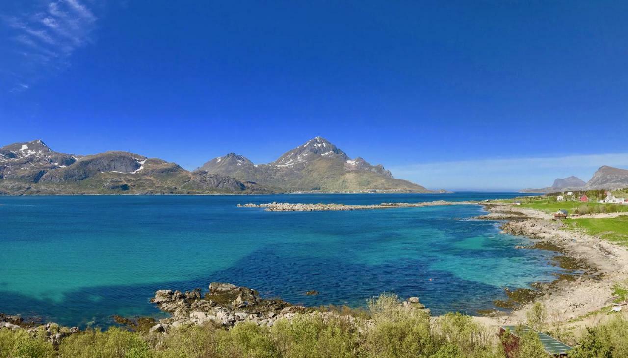 Midnight Sun View Lofoten Leknes Luaran gambar